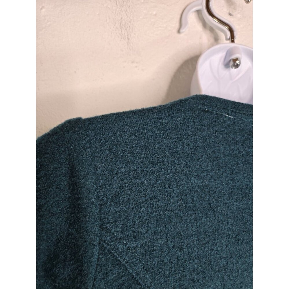 Sleeping on Snow Anthropologie Green Felted Wool Peplum Cardigan Jacket - Picture 8 of 12
